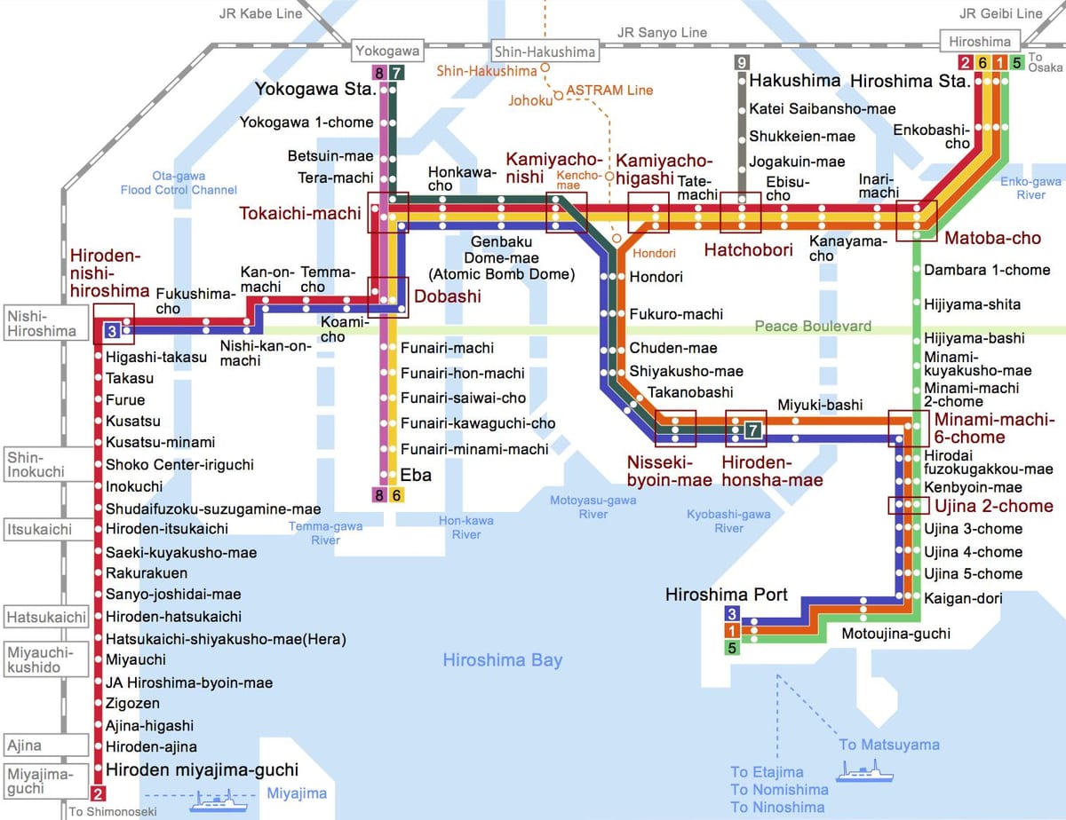 jr hiroshima estació mapa